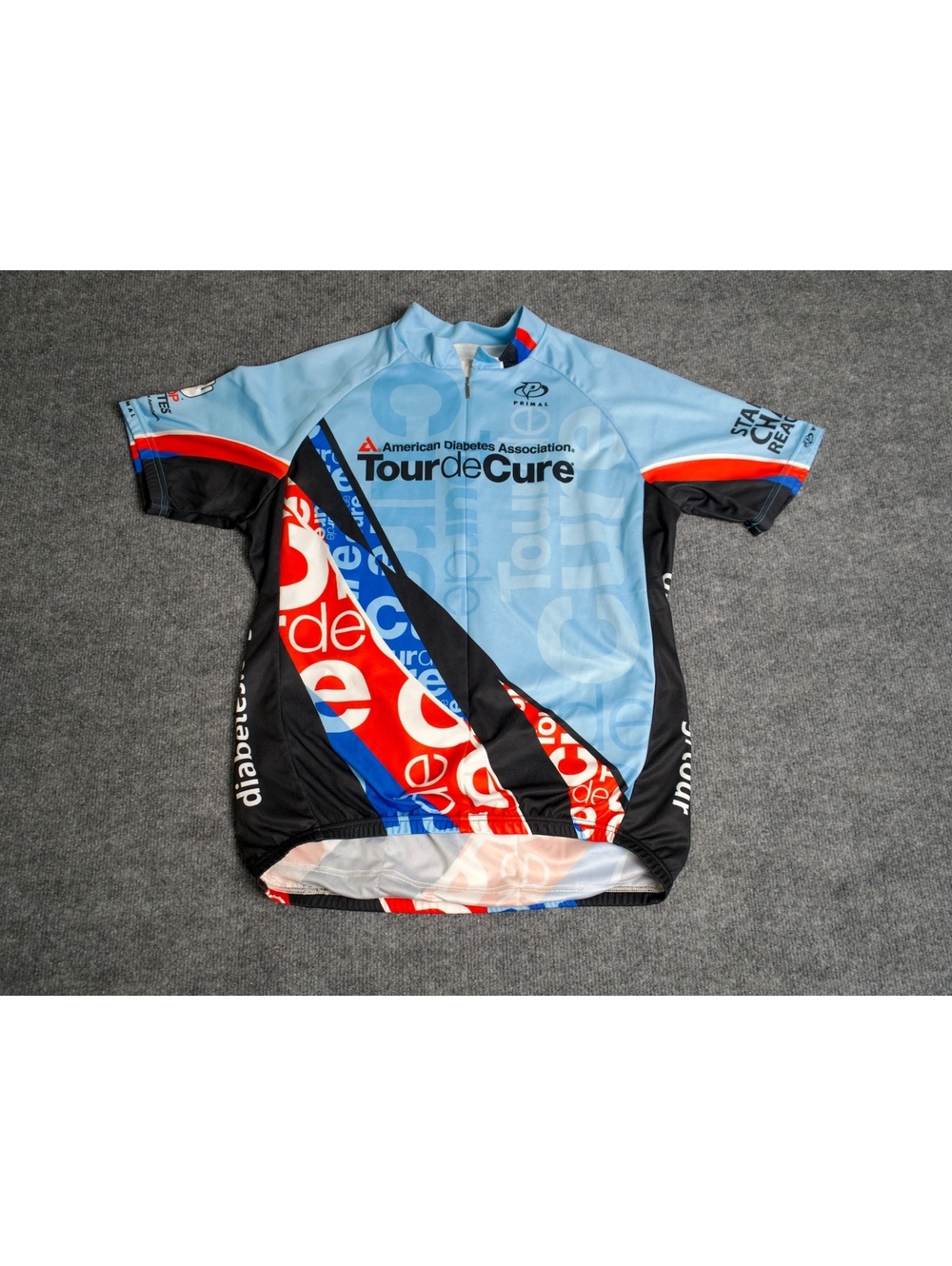 Primal Men's Large American Diabetes Association Tour de Cure Cycling Jersey - L